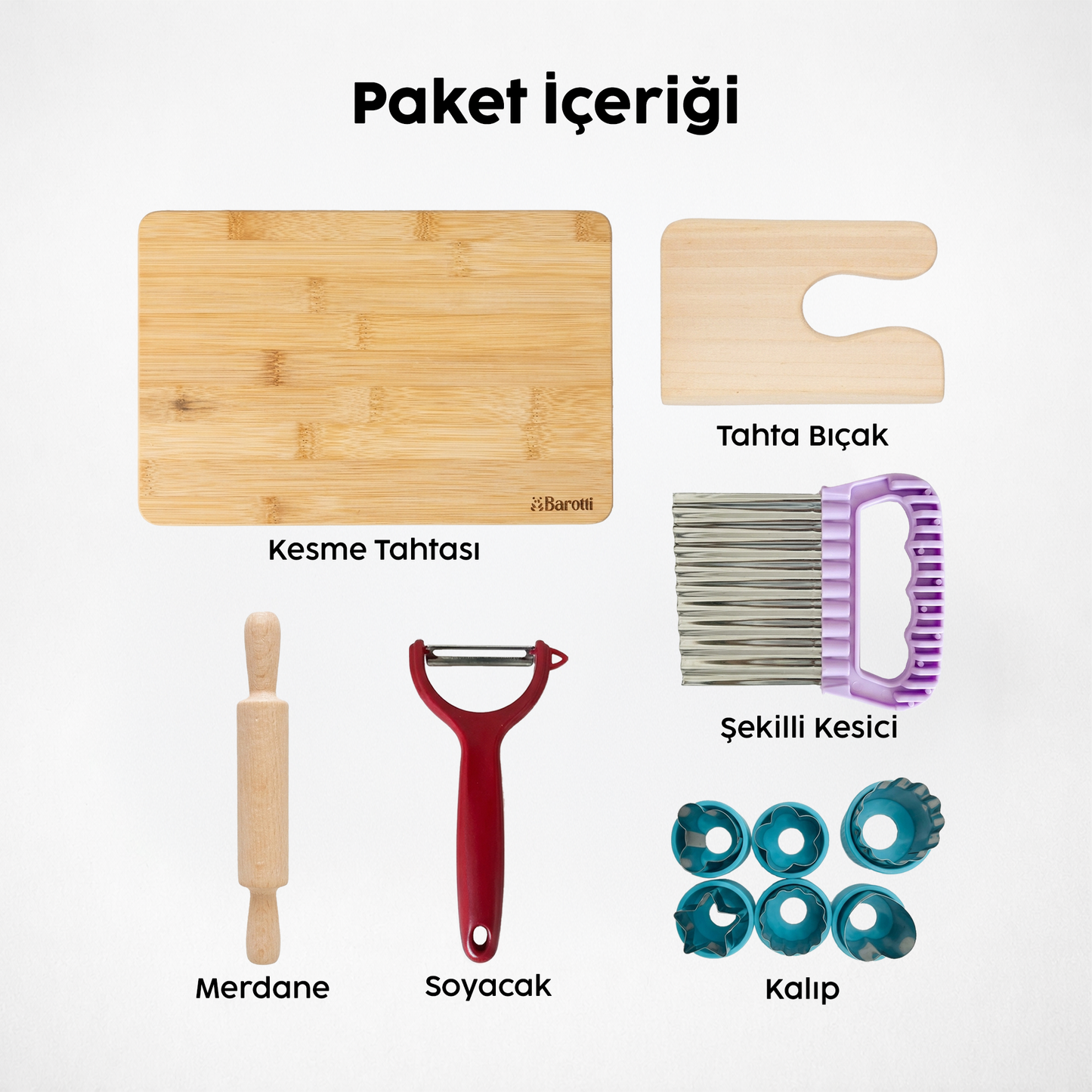 11 Parçalı Çocuklar İçin Güvenli Mutfak Seti