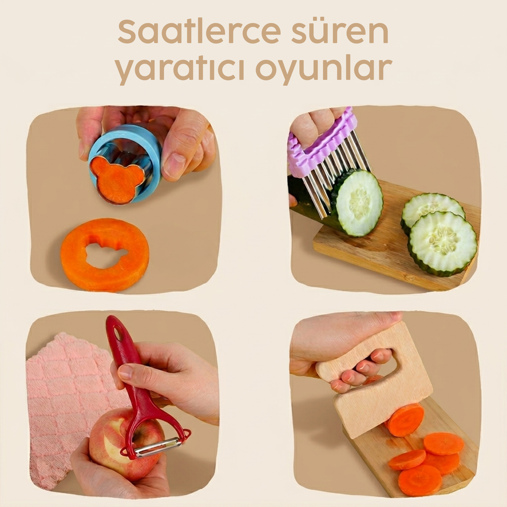 11 Parçalı Çocuklar İçin Güvenli Mutfak Seti